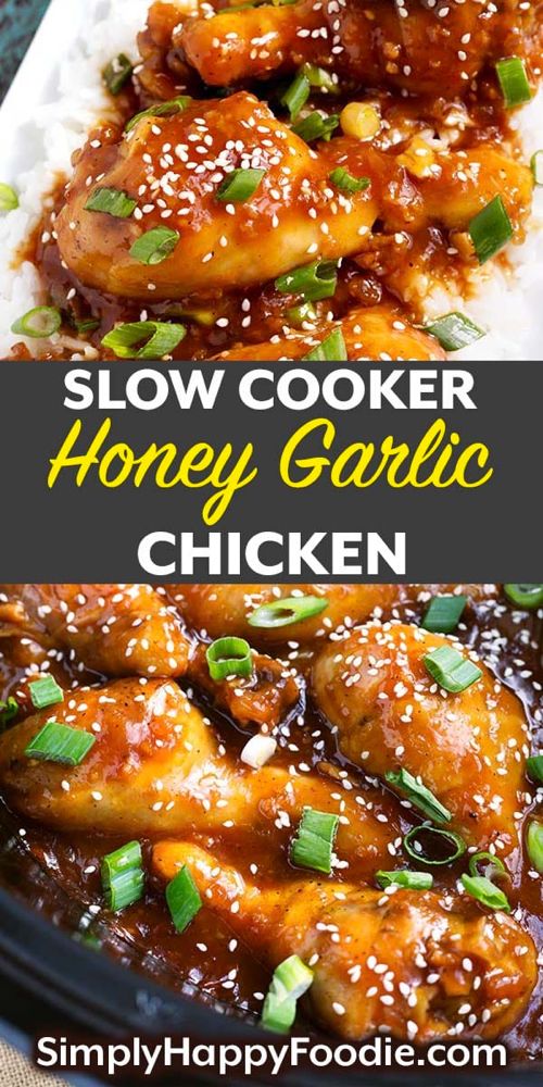 Slow Cooker Honey Garlic Chicken Easy Healthy Crockpot Recipe