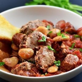 Slow Cooker Peppercorn Garlic Pork Cassoulet Recipe Add A Pinch