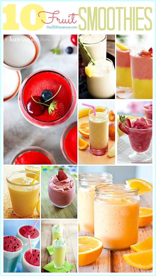 Smoothie Recipes Fresh Fruit Drinks Yummy Smoothie Recipes