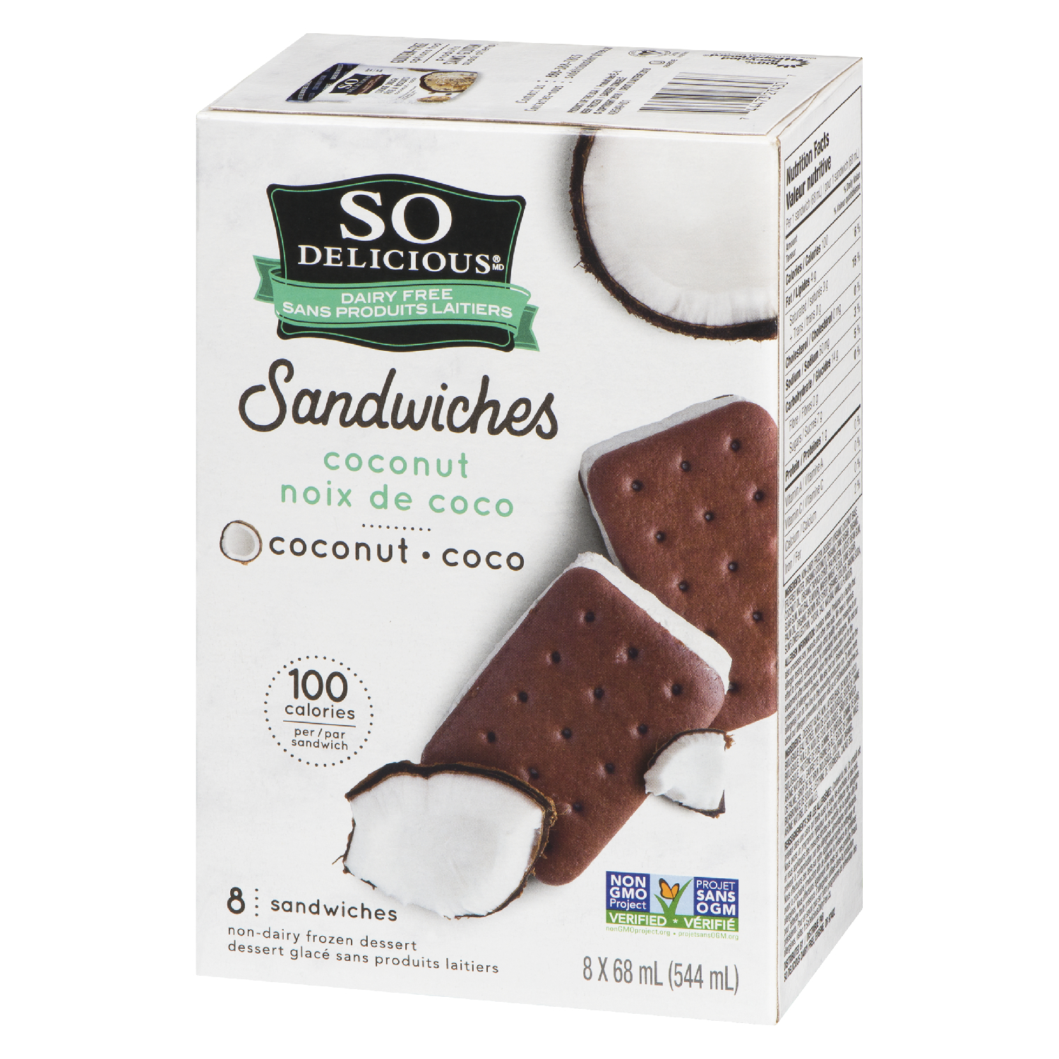 So Delicious Mini Coconut Milk Ice Cream Coconut Sandwiches Stong Amp 39 S Market