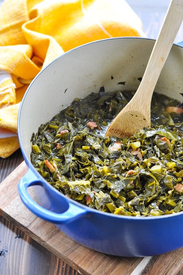 Southern Collard Greens Recipe The Seasoned Mom Recipe Greens Recipe Collard Greens