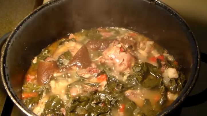 Southern Style Collard Greens With Smoked Ham Hocks Recipe