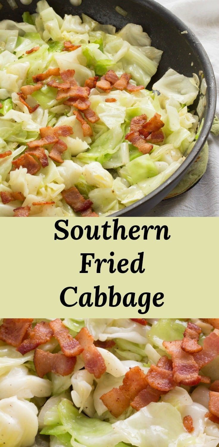 Southern Style Fried Cabbage With Bacon And Onions Is A Quick Easy