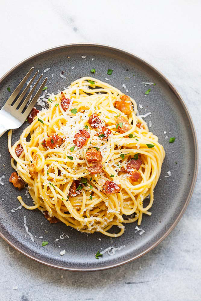 Spaghetti Carbonara Cheesy And Delicious Easy Weeknight