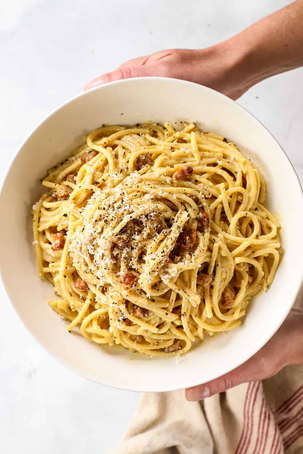 Spaghetti Carbonara Video Step By Step Photos Tips And Tricks