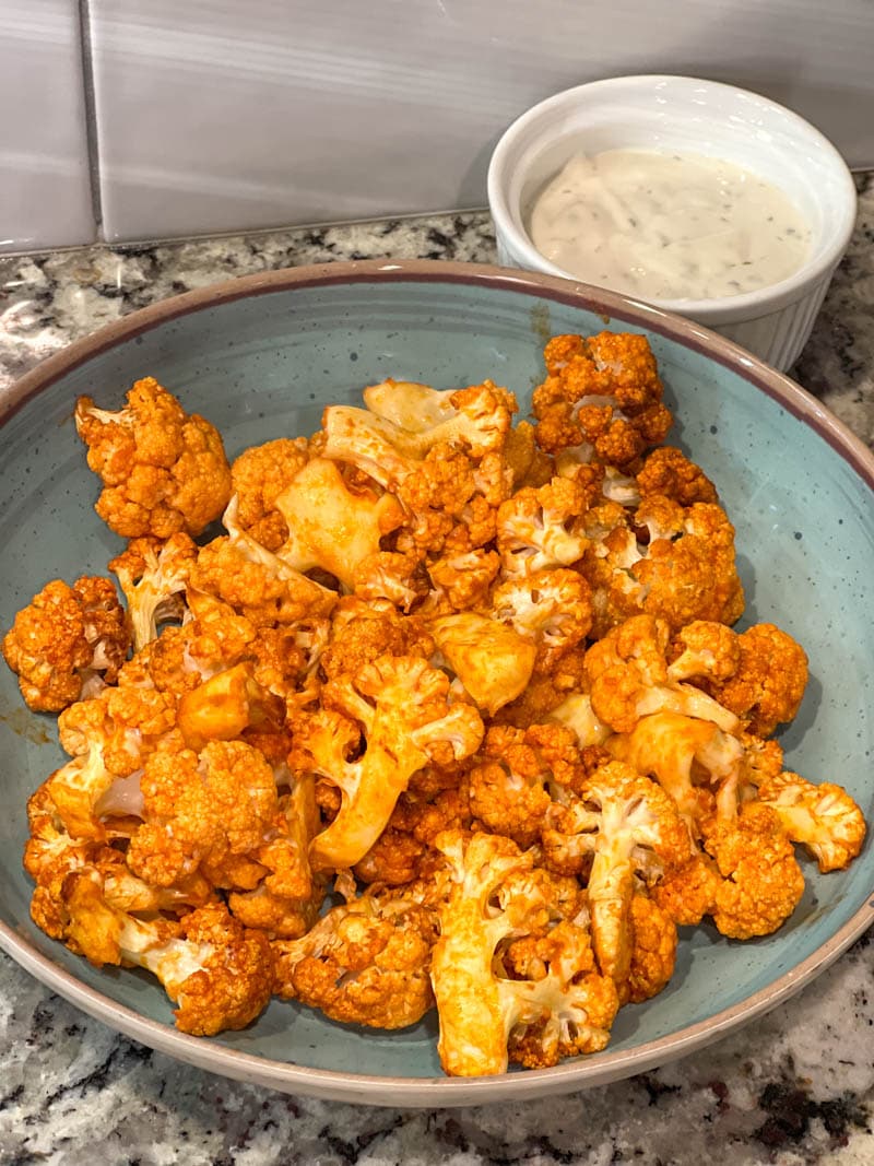 Spicy Buffalo Cauliflower Bites Buffalo Dietitian