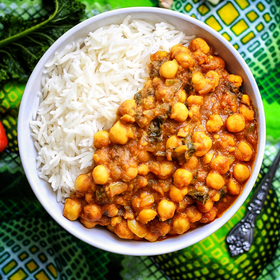 Spicy Caribbean Chickpea Curry With Rice Afrovitalityeats