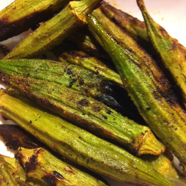 Spicy Grilled Okra Toss Some Okra On The Grill For A Crunchy Creamy