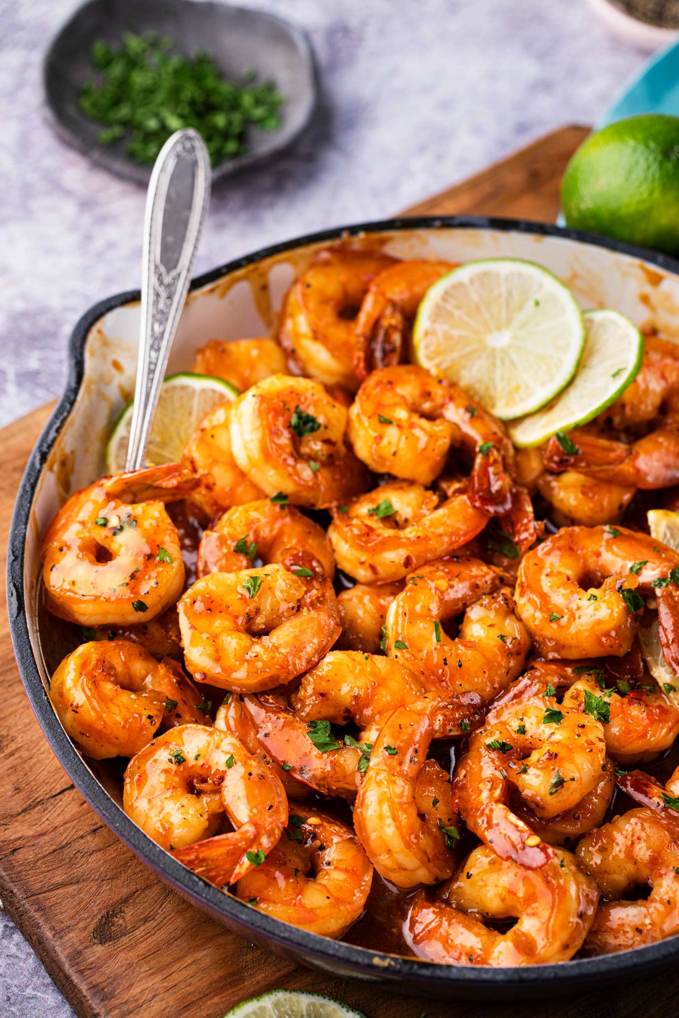 Spicy Honey Lime Shrimp Recipe Quick And Easy The Chunky Chef