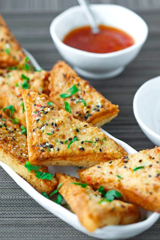 Spicy Prawn Toast With Everything Bagel Seasoning That Spicy Chick