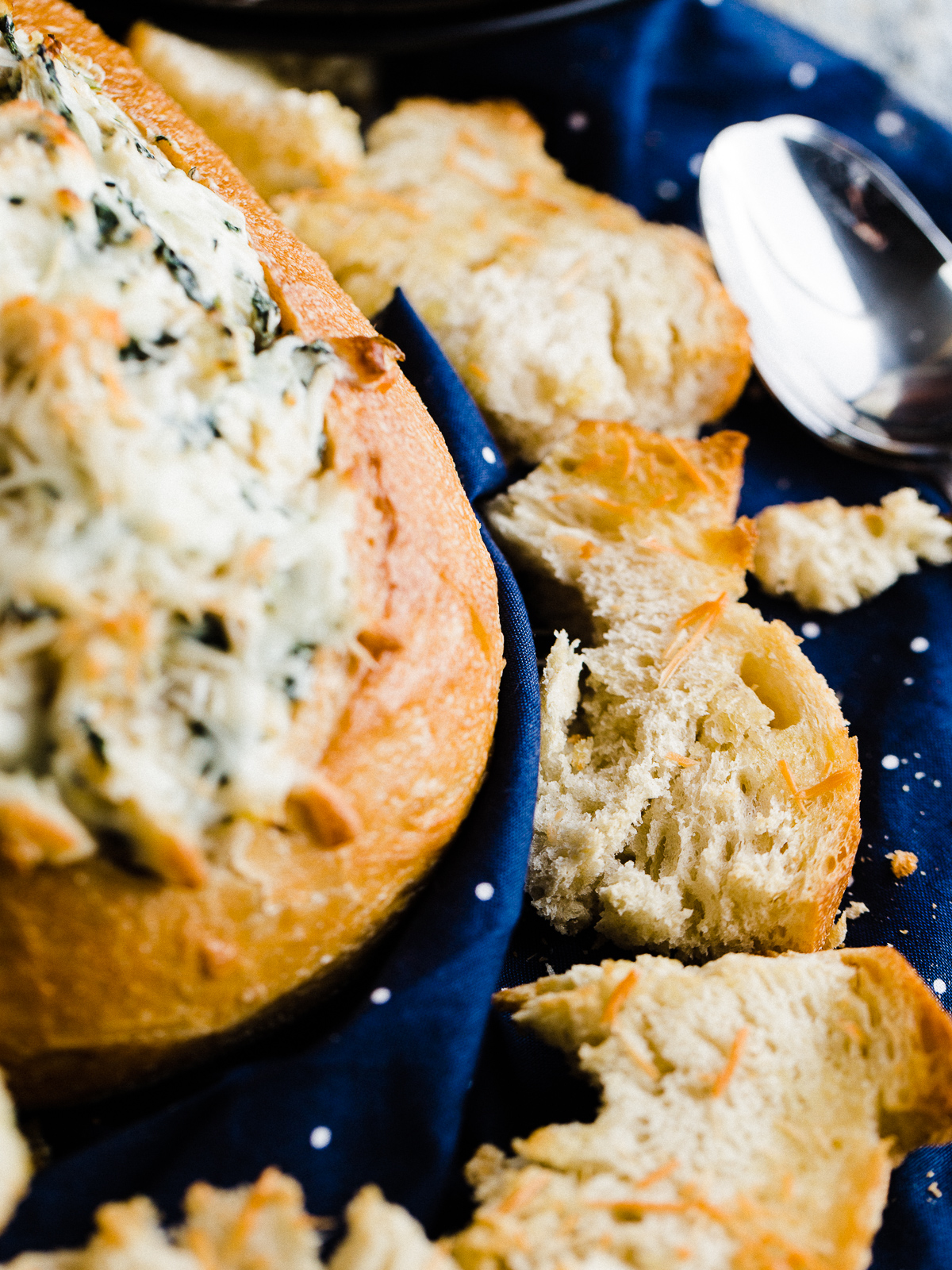 Spinach Artichoke Dip In A Bread Bowl Recipe Pillsbury Com