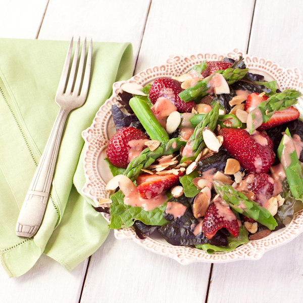 Spring Mix Strawberry Asparagus Salad Recipe Chef S Resource Recipes