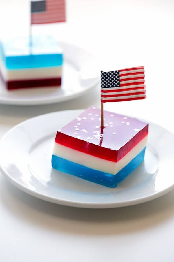 Star Spangled Layered Finger Jello Red White And Blue Finger Jello