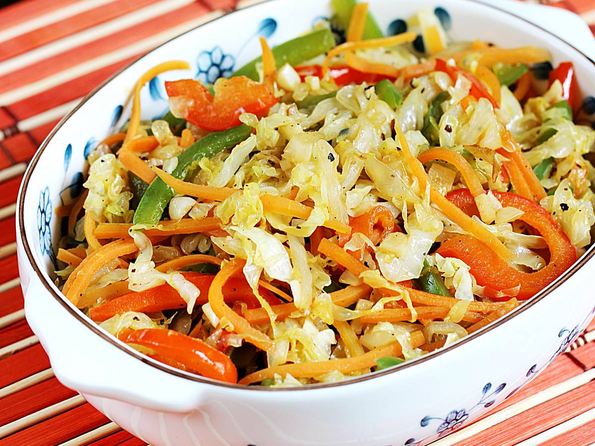 Stir Fried Cabbage Side Dish Stir Fried Cabbage Radish