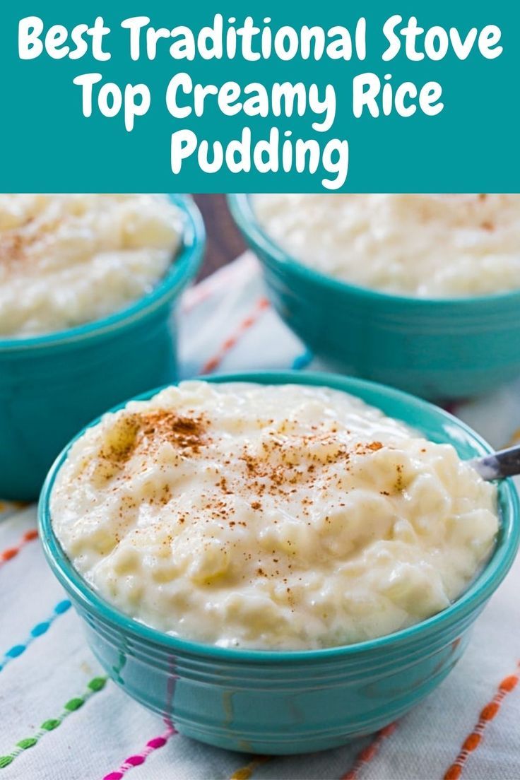 Stove Top Creamy Rice Pudding With A Touch Of Vanilla And Cinnamon A