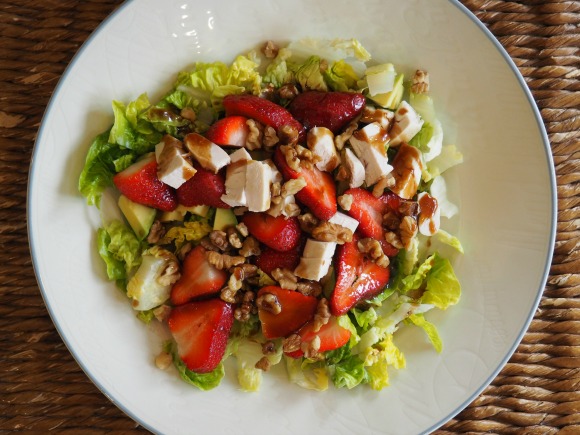 Strawberry And Walnut Salad With Walnut Balsamic Vinaigrette April J