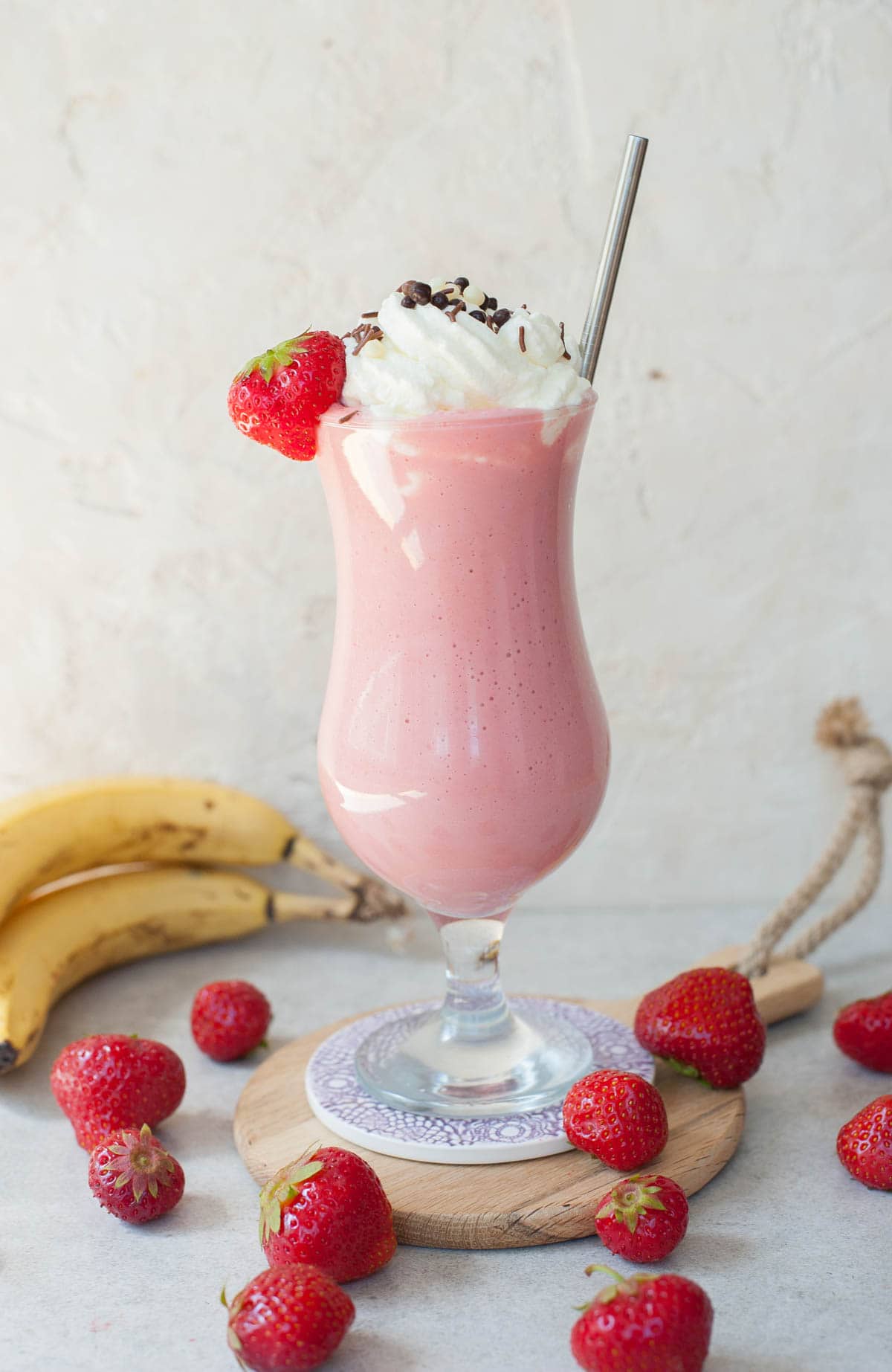 Strawberry Banana Milkshake Everyday Delicious