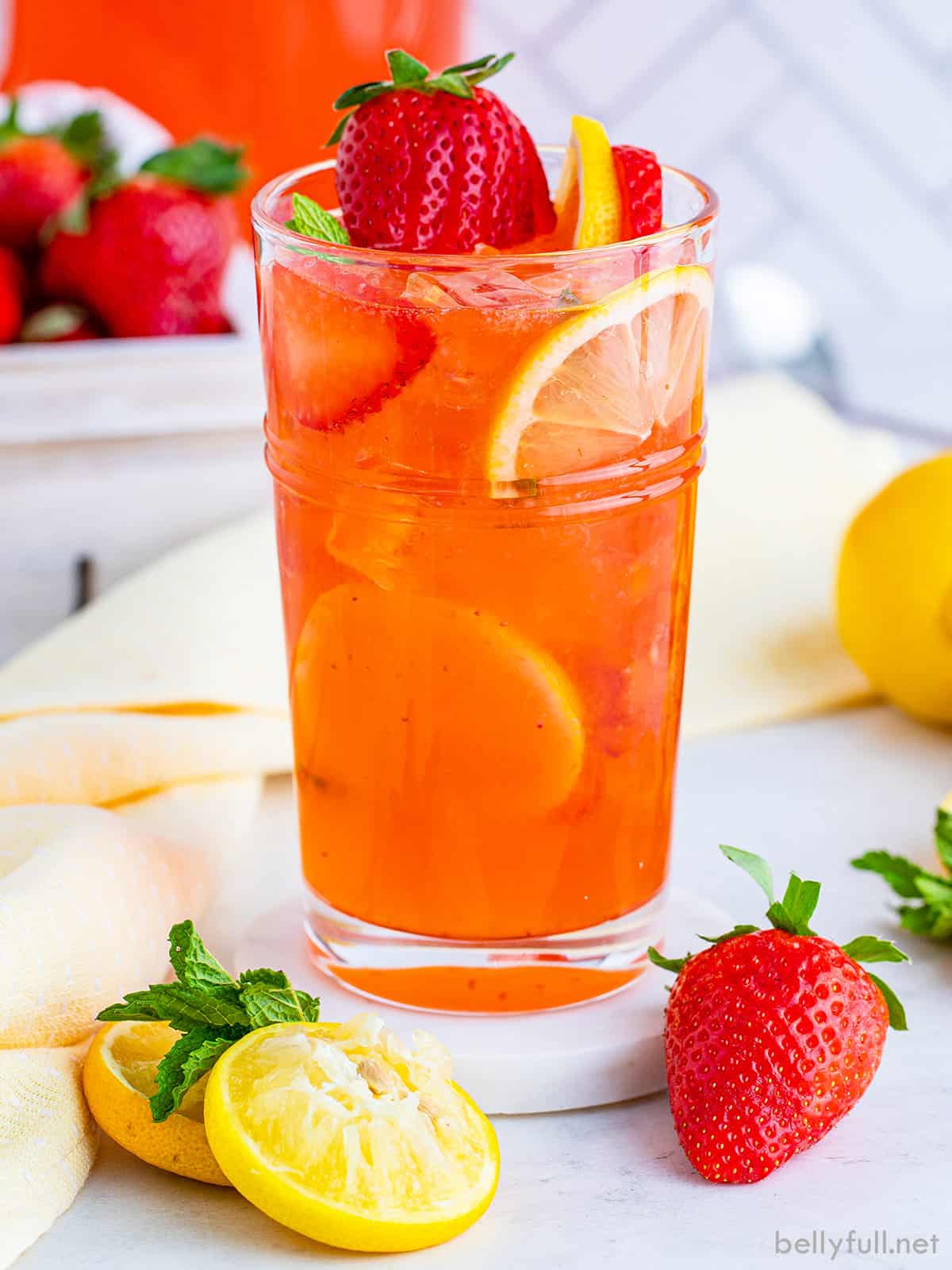 Strawberry Lemonade Recipe Easy From Scratch Belly Full