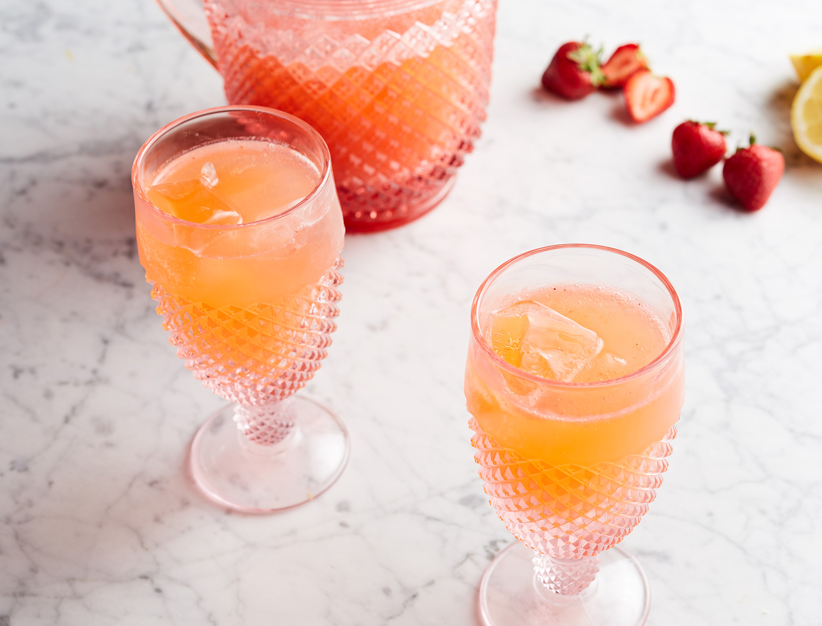 Strawberry Lemonade With Lavender Plus A Spiked Cocktail Version