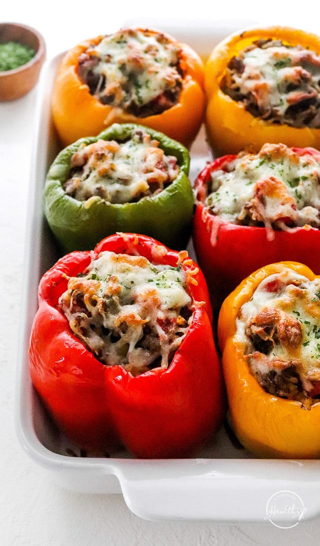 Stuffed Bell Peppers Classic Recipe A Pinch Of Healthy