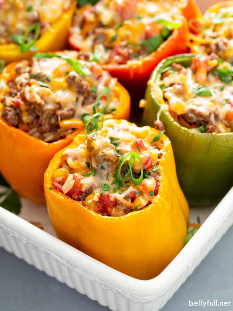 Stuffed Bell Peppers Easy Recipe Belly Full