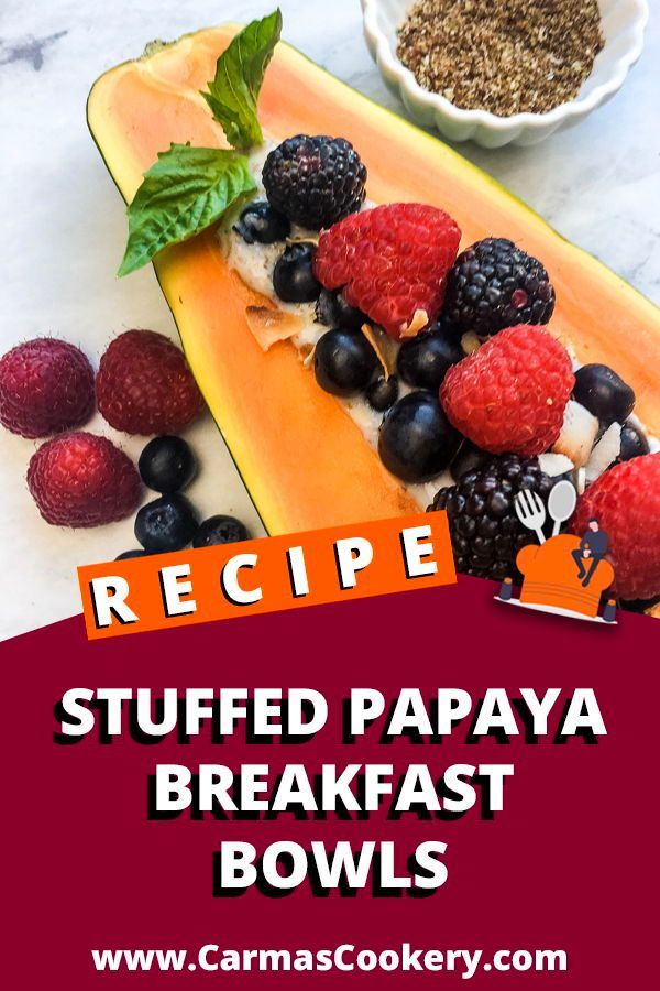 Stuffed Papaya Breakfast Bowls Carma S Cookery Recipe Papaya