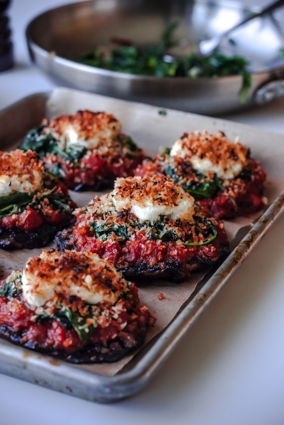 Stuffed Portobello Mushrooms Delicious And Healthy Recipe All Into Diet