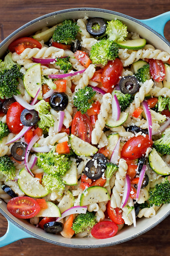 Summer Pasta Salad With Summer Veggies Life Made Simple