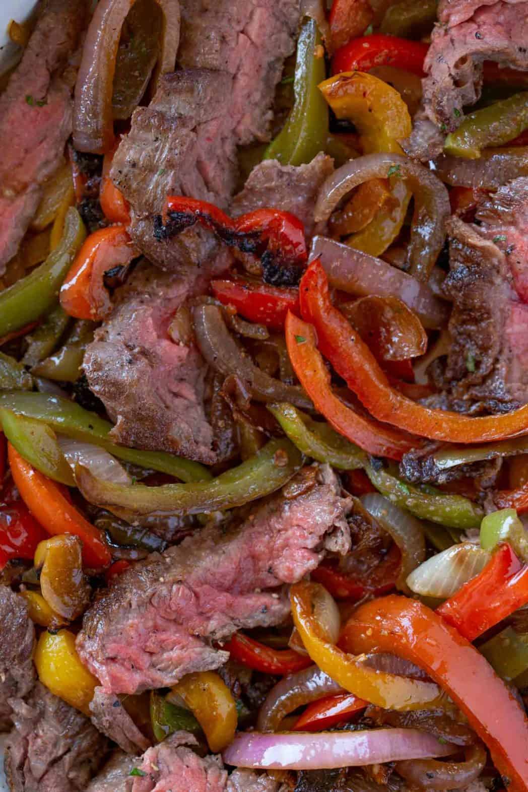 Super Easy Steak Fajitas In One Skillet Dinner Then Dessert