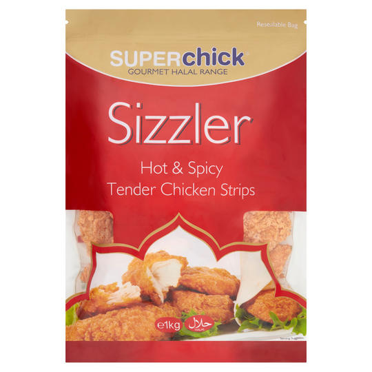 Superchick Sizzler Hot Amp Spicy Tender Chicken Strips 1Kg Breaded Amp Battered Chicken Iceland