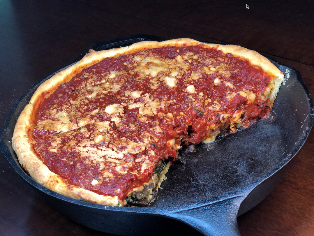 Sweet Home Chicago Style Deep Dish Pizza Recipe Just A Pinch Recipes