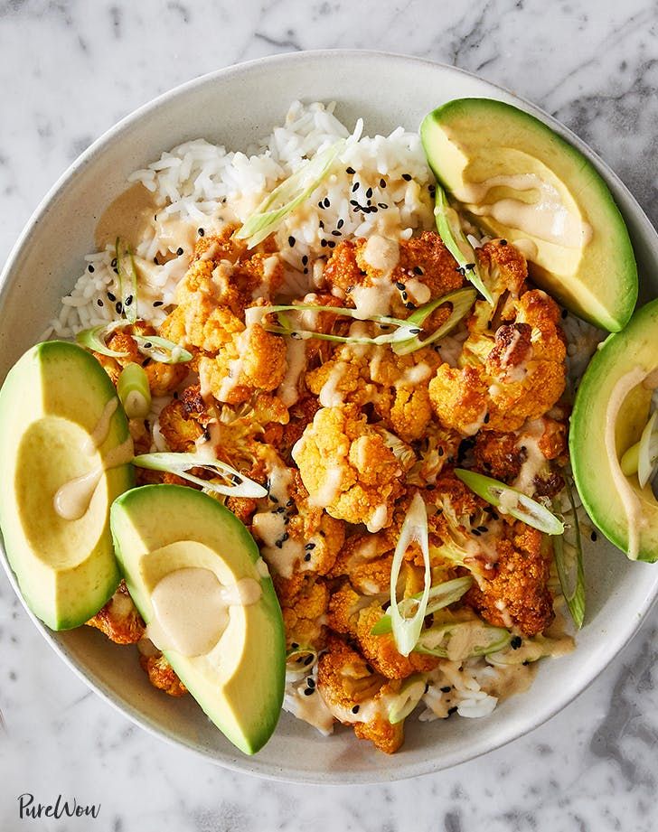 Tandoori Inspired Roast Cauliflower Bowls With Tahini