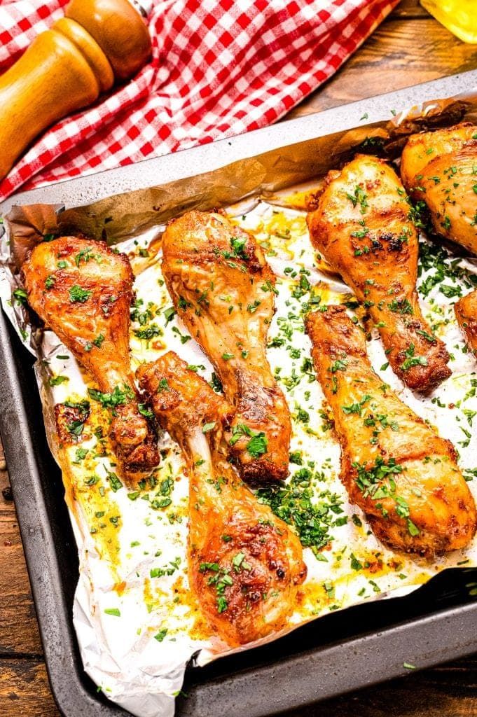 Tender Juicy Baked Chicken Legs That Are Tossed In A Delicious Seasoning Made With Pantry