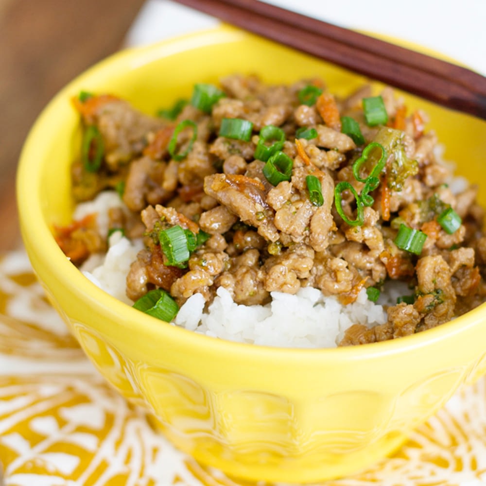 Teriyaki Turkey Rice Bowl Easy Ground Turkey Recipe