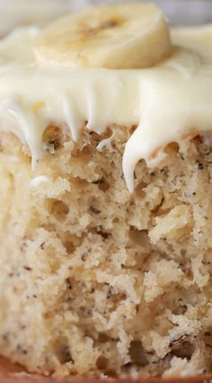 The Best Banana Cake It S Soft Fluffy Moist Rich And Topped With A