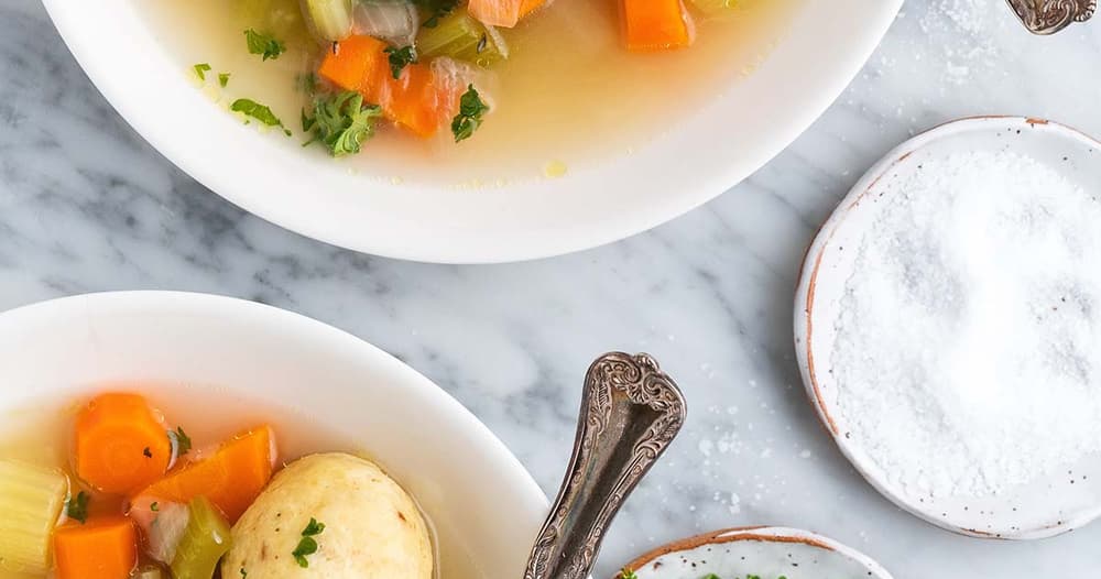 The Best Easy Chicken Matzo Ball Soup Recipe Kneidlach An Edible