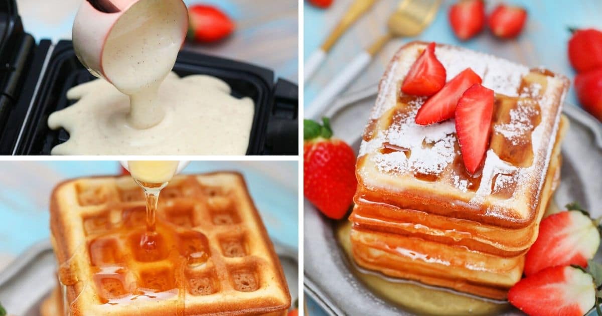 The Best Fluffy Homemade Belgian Waffle Recipe Scrambled Chefs