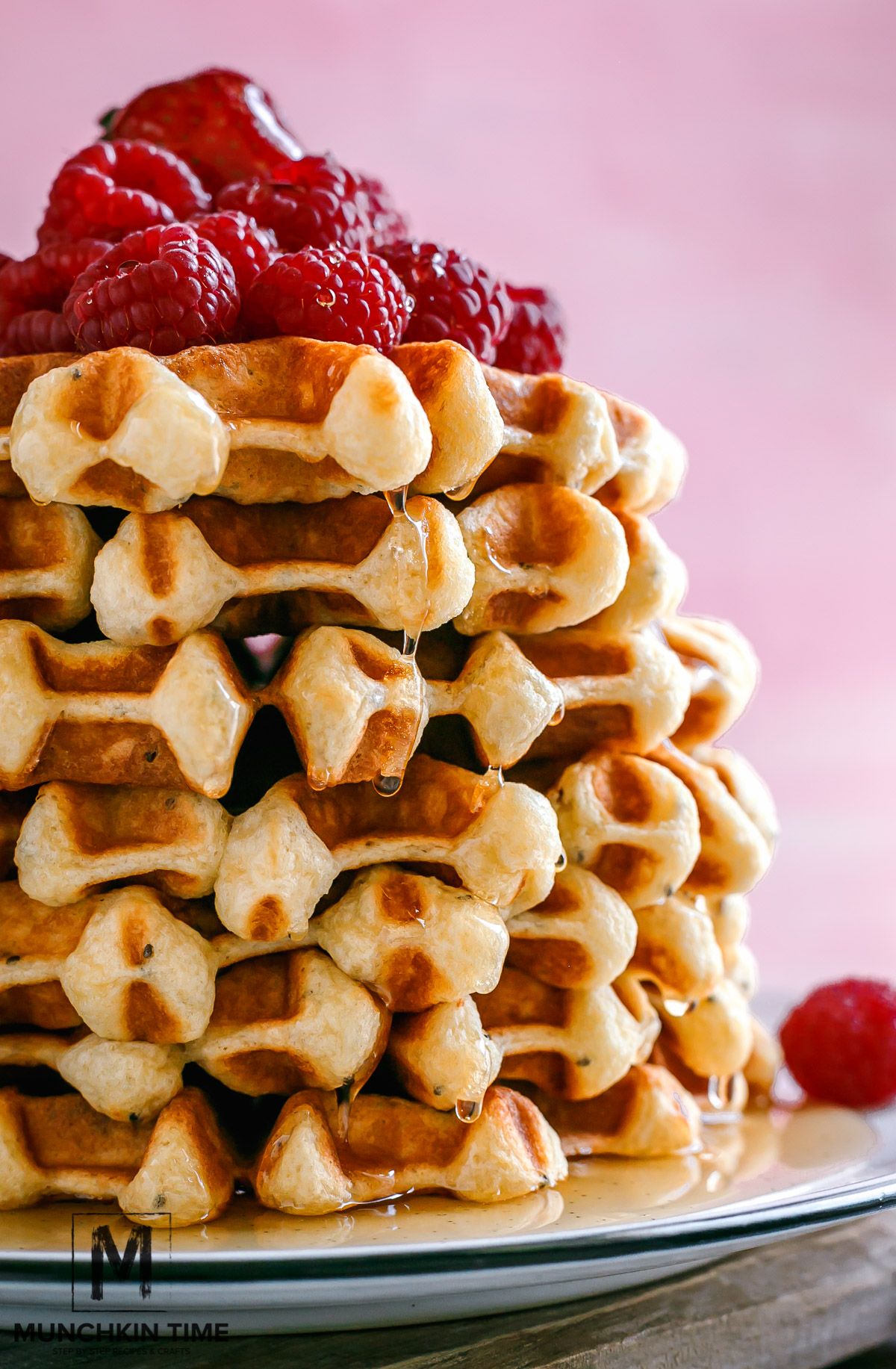 The Best Fluffy Waffle Recipe Ever Valentines Day Treat Munchkin