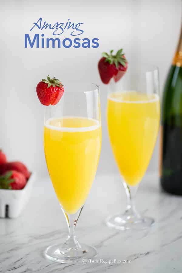 The Best Mimosa Recipe Best Mimosa Recipe Mimosa Recipe Brunch Drinks