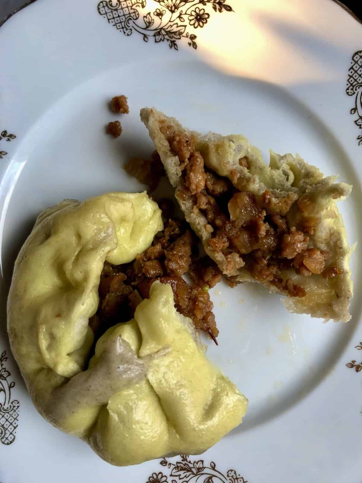 The Fluffiest Homemade Pork Buns Tangzhong Pork Buns Biting At The Bits