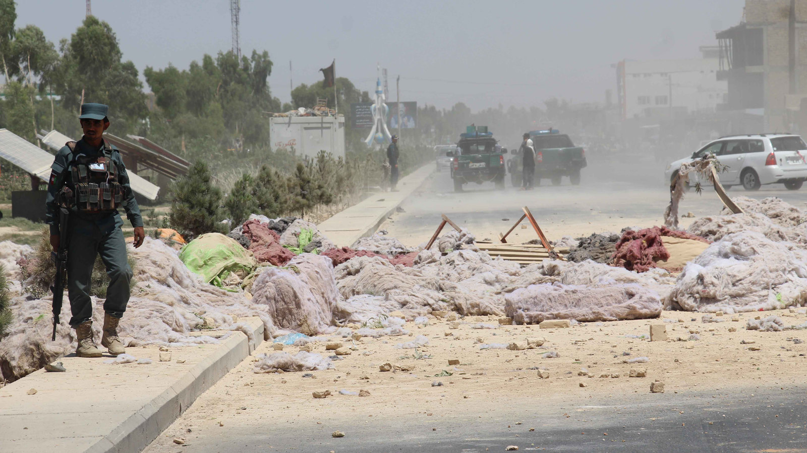 The Moment When A Car Bomb Explodes While The Bomb Squad Is Trying To