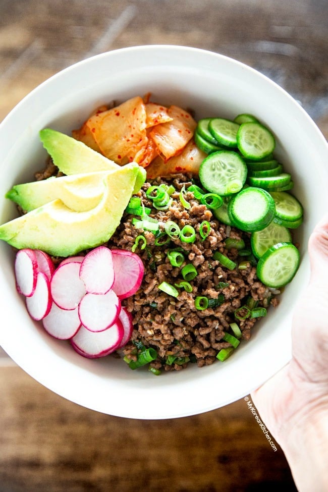 These Korean Beef Bowls Are Made With Ground Beef Cooked In A Sweet And