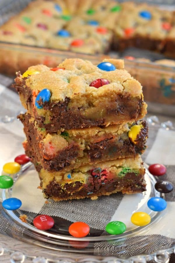 Thick And Chewy M M S Chocolate Chip Cookie Bars Recipe