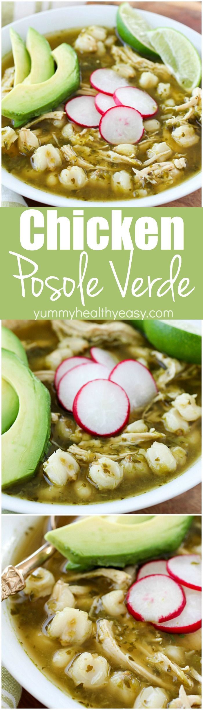 This Chicken Posole Verde Recipe Has Shredded Chicken And Tender Hominy