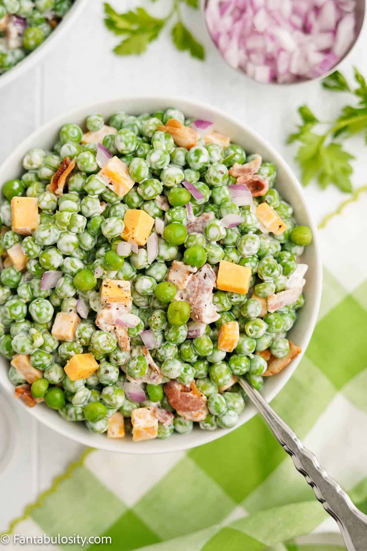 This Easy Green Pea Salad Is An Old Fashioned Classic Recipe Served