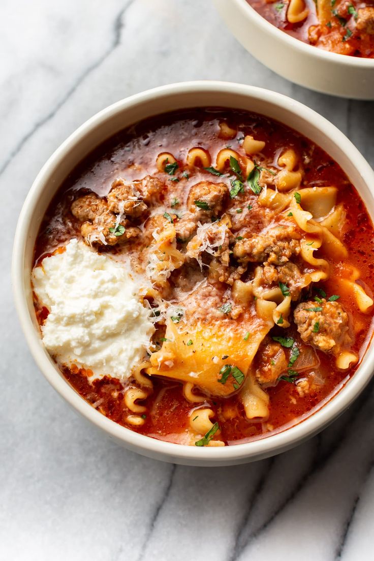 This Lasagna Soup With Sausage Is Hearty And Delicious With An Amazing Tomato Broth Lasagna