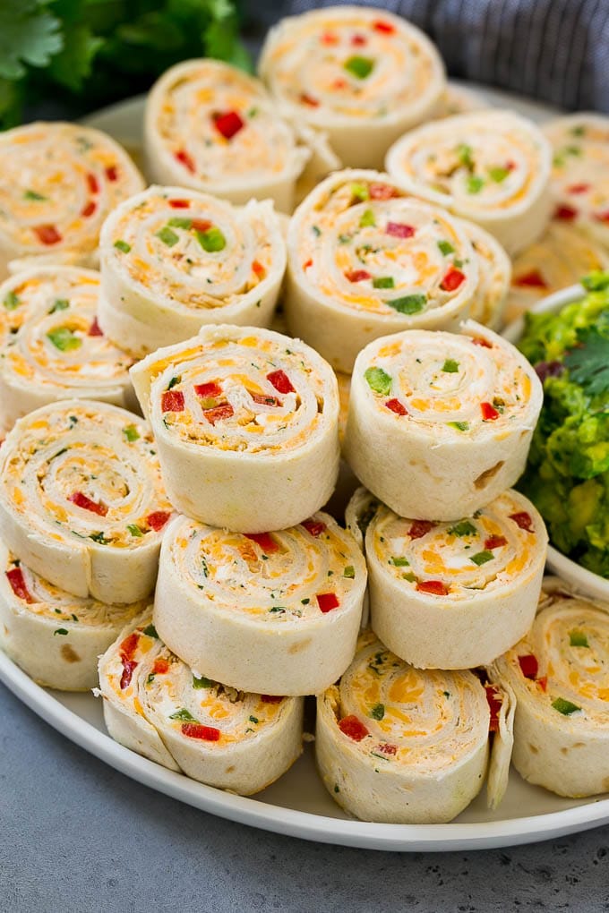 Tortilla Pinwheels With Cream Cheese And Taco Seasoning