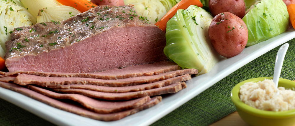 Traditional Irish Food Corned Beef And Cabbage