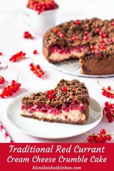 Traditional Red Currant Cream Cheese Crumble Cake Traditional Slovak