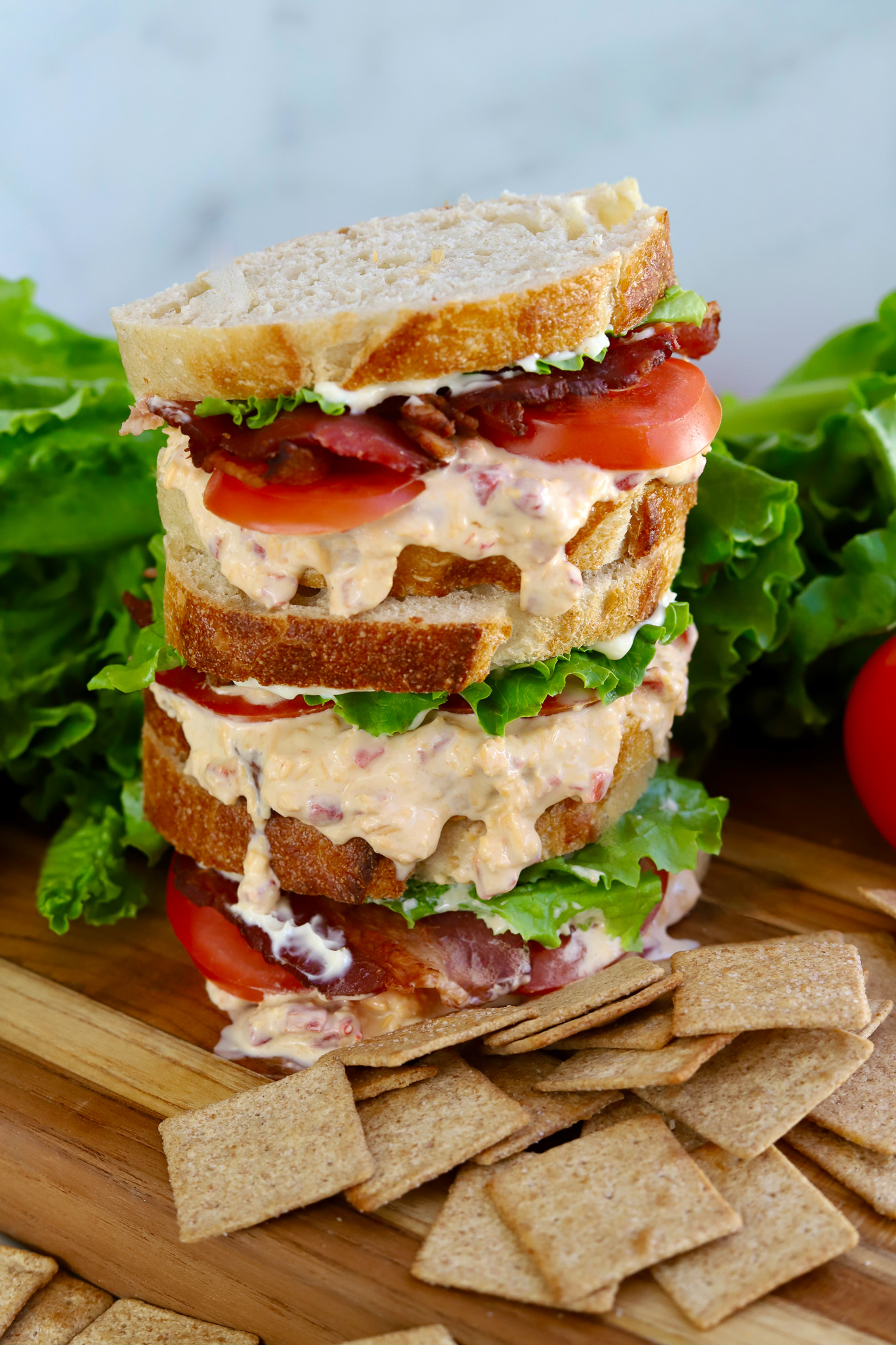 Triple Decker Blt Pimento Cheese Sandwich Slice Of Jess